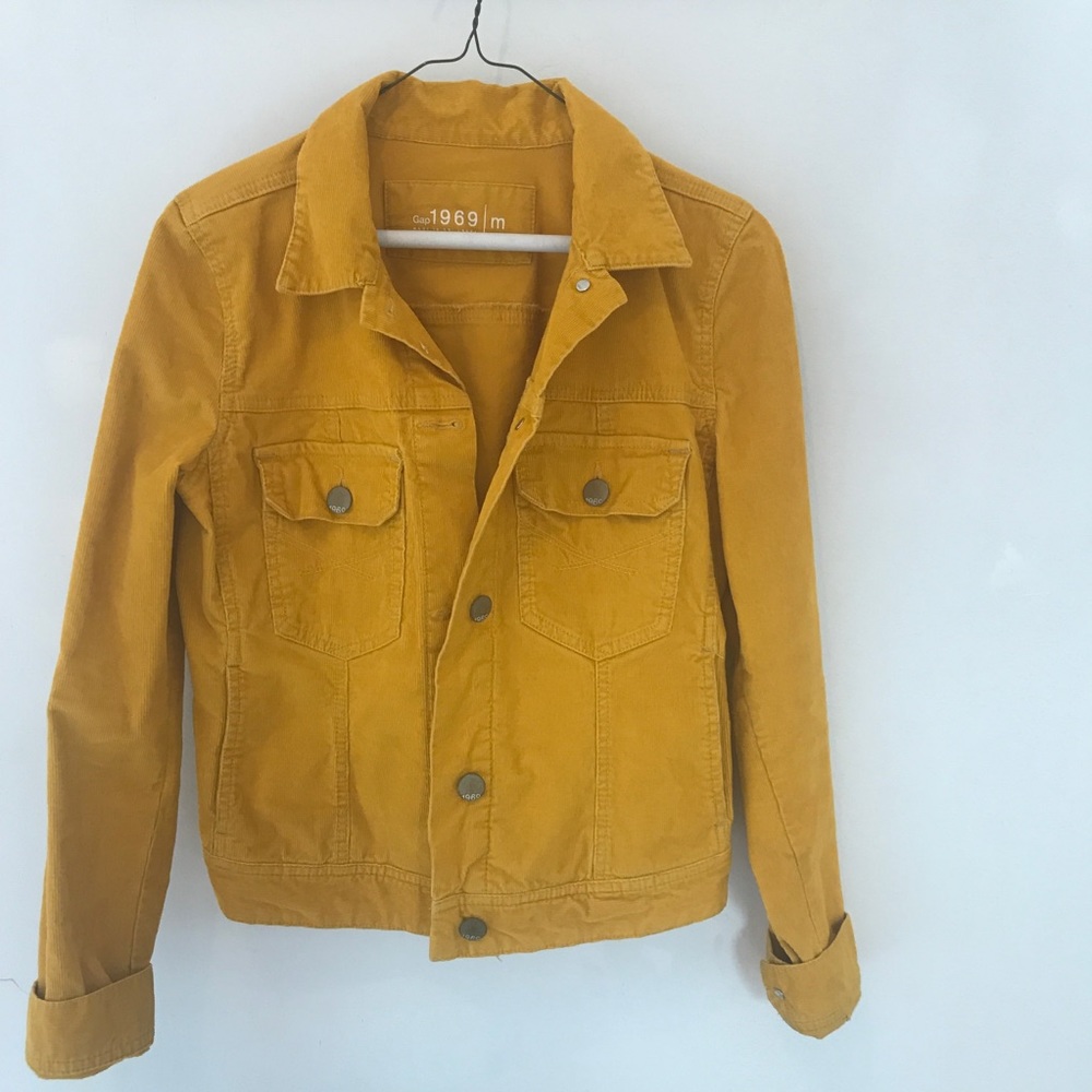 Gap corduroy mustard yellow jacket